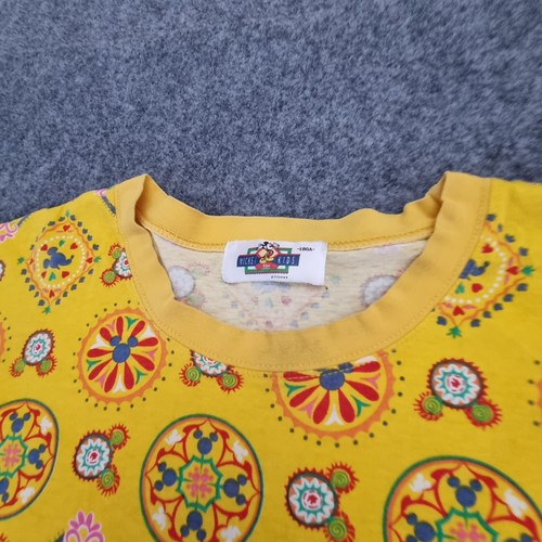 Disney shirt kids XLARGE yellow causal mickey mouse casual girls cotton Size XL - Picture 3 of 11