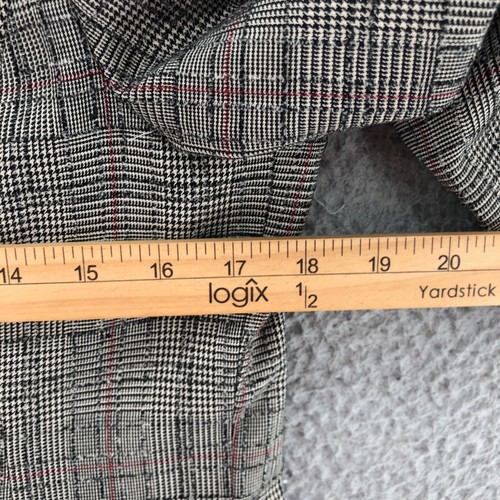 WD Platinum Blazer Damen 10 grau Glen Plaid Perlenbesatz cropped 3/4 Ärmel - Bild 8 von 9