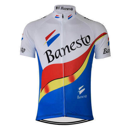 Para hombres Equipo Retro Banesto Ciclismo Camiseta Bicicleta Camiseta Ciclismo Camisa Prendas para el torso de ciclismo - Imagen 1 de 6