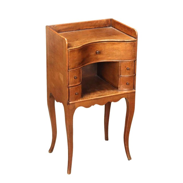 Comodino Antico Stile Barocchetto Italia '900 Legno di Noce Piano Incorniciato Comodino Antico Stile Barocchetto Italia '900 Legno di Noce Piano Incorniciato