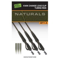 Fox Edges Kwik Change Lead Clip Tubing Rigs - 3 Karpfenrigs, Rig, Bleiclip, Clip