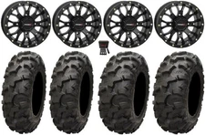 System 3 ST-3 Black 14" Wheels 30" Blackwater Tires Suzuki KingQuad