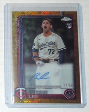 Brooks Lee 2024 Topps Chrome Logofractor Gold Auto Rookie RC 17/50