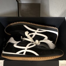 Loewe Men's Black White Low Top Lace-Up Sneakers Gum Rubber Outsole