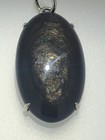 Handmade Sterling 925 Silversheen Obsidian 104.5ct Pendant Volcanic Glass 2.145" — photo 4