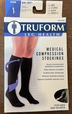 Truform Below Knee Compression Stockings Closed Toe Socks 20-30 mmHg X-Large NIP