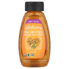 Raw  Unfiltered Organic White Honey, 16 oz 454 g 
