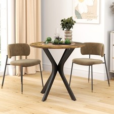 HOMCOM Esstisch, Runder Küchentisch, Esszimmertisch mit Spider-Stahlgestell