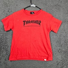 Thrasher Magazine Red Short Sleeve T Shirt Youth Kids Size Small