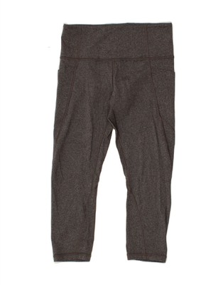 Athleta Damen Capri Leggings UK 10 Small grau Nylon FJ11