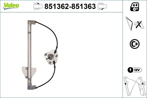 Valeo Fensterheber 851362 FüR BK Mazda BK14 Turbo Bkep MZR BK12-image