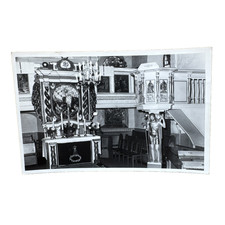 Postkarte AK Lauter Erzgebirge Altar Kanzel Kirche Gelaufen