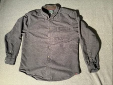 Woolrich Men's Dark Grey Heavy Cotton Long sleeve Size L   SS2