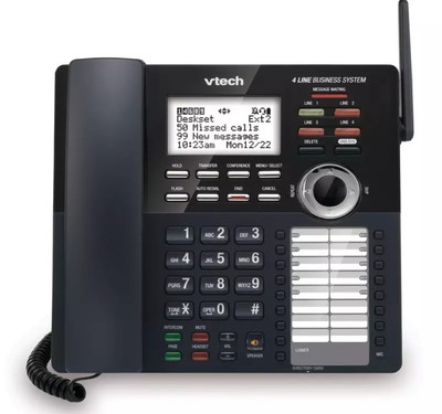 #ad NEW Vtech VDP658 ErisTerminal SIP Corded Cordless 4 Line Phone With Power Supply $16.50