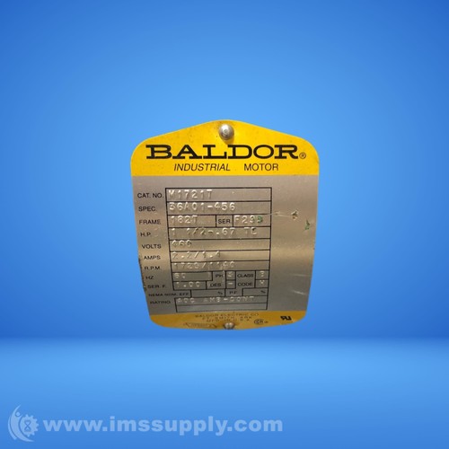 Baldor M1721T Industrial Motor 1-1/2HP 460V 1725/1140Rpm USIP - Picture 2 of 9