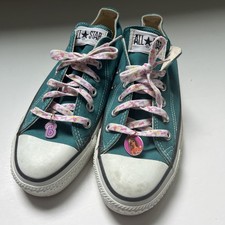 Vintage Converse All Star Chuck Taylor Teal Low Top Made in USA - m 5.5, w 7.5
