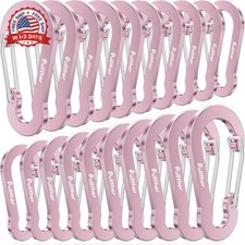 Aluminum Carabiner Clips- Set of 20,Carabiner Clip 2 inch