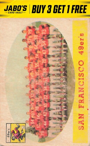 San Francisco 49ers #41 1958 Topps card