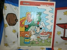 Flintstones Puzzle 1976 Hanna-Barbera Dino Dinosaurs Cook-Out Grilling