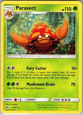 Parasect 5/149 - SM Base Set Normal Rare