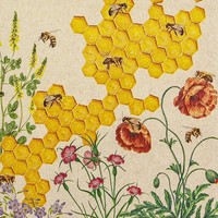 Home Fashion Serviette Honey Time 20 Stk 33X33 Cm Tischdeko Papierservietten
