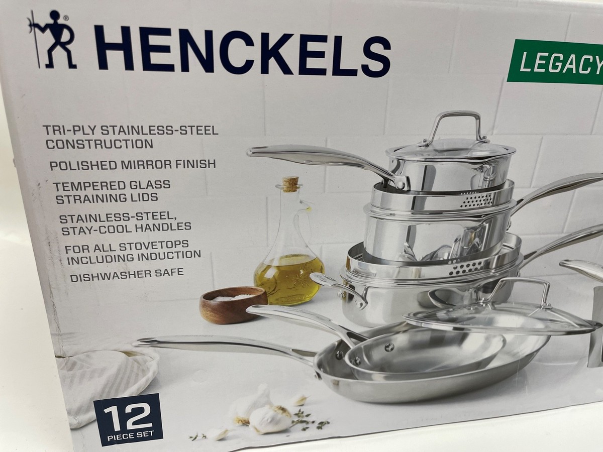 Henckels Legacy Tri-Ply Clad 12 Piece Stainless Steel Cookware Set