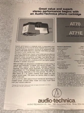 AUDIO TECHNICA AT70 AT71E STYLI ORIGINAL PRODUCT LEAFLET AD M621x
