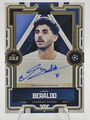 2025-26 Topps Gold UEFA UCC Lucas Beraldo Auto Autograph
