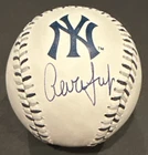 Aaron Judge Signed Yankees Team Stitch Logo Baseball PSA/DNA