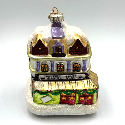 Dept 56 Night Before Christmas Dickens Village Theatre Royal Glass Ornament
