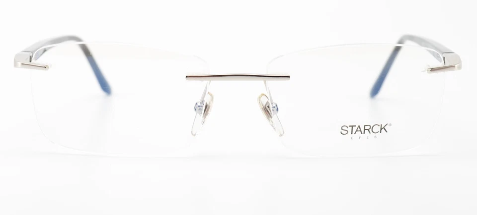 Starck Eyes para armação de óculos Mikli prata 57-18 145 SH2023 0006 360° sem aro - Imagem 2 de 4