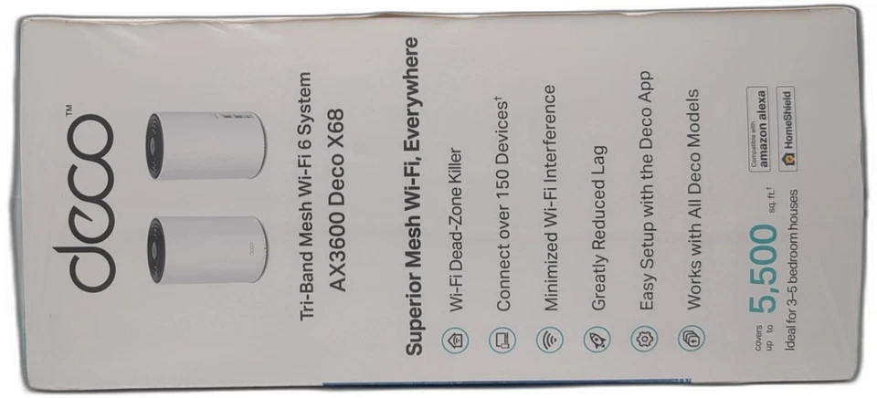 Tp-link Deco Tri Band Mesh Wifi 6 System(deco X68) - Covers Up To 5500 Sq - Image 4 of 4