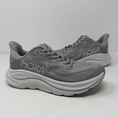 HOKA Clifton 10 Running Sneakers Gray White 1162031SRYG Women s Size 8B AUTH
