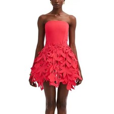 NWT Oscar de la Renta Strapless Papercut Mini Cocktail Dress 9,490 - Size US 10