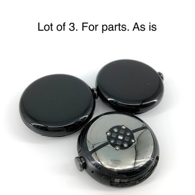 3-PACK *FOR PARTS* Google Pixel Watch 3 41mm Mate Black Aluminum