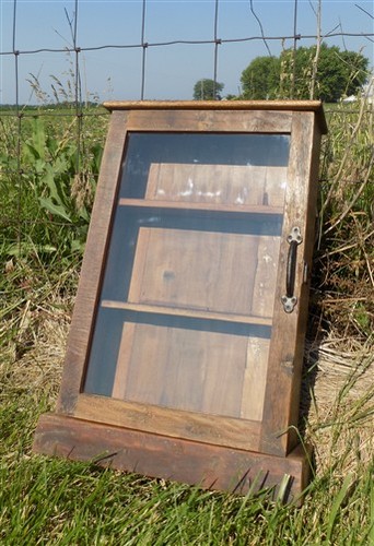 Medicine Cabinet, Vintage Wood Display Case, Wall Mount Cupboard, Shadow Box A10