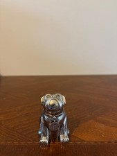 Pottery Barn Bulldog Pepper Shaker Only Silver Chrome
