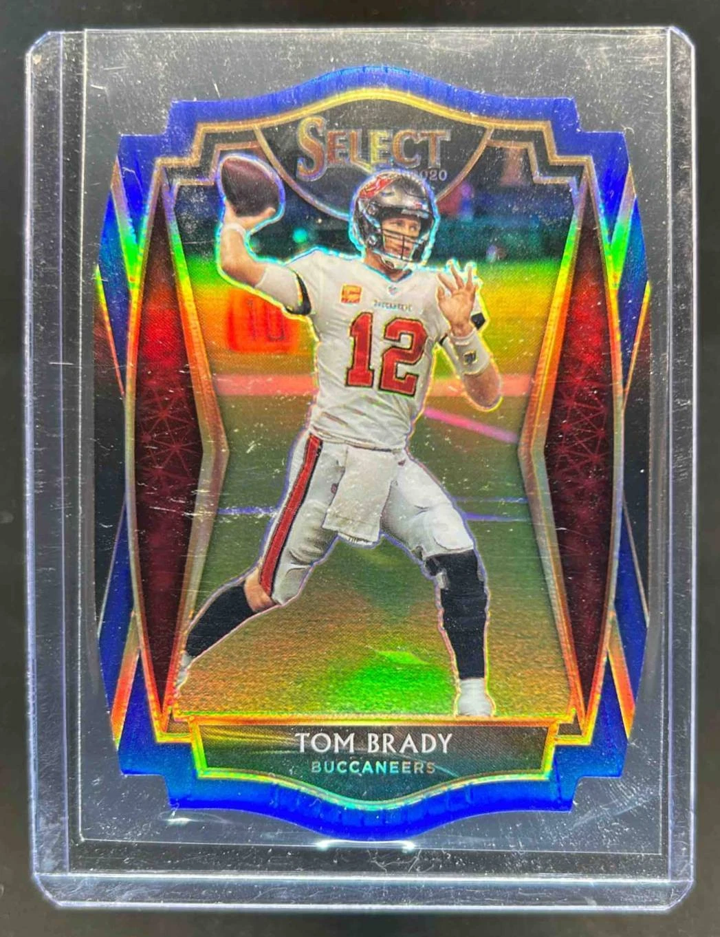 2020 Select Tom Brady Blue Prizm Die Cut Premier #101 Buccaneers