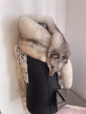 Silberfuchs Pelzstola Pelzkragen Pelzschal Ec...