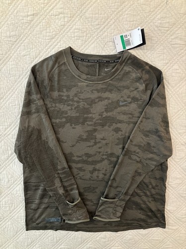 Nike Therma Fit ADV Running Division haut manches longues homme XL camouflage chemise gym neuf avec étiquette - Photo 1/15