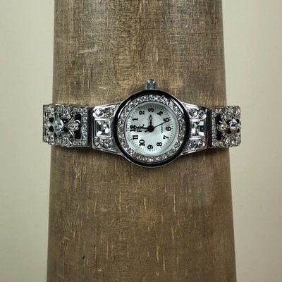 Franz Xavier Women B8711 Luxury Pave Leather Quartz Analog 22mm