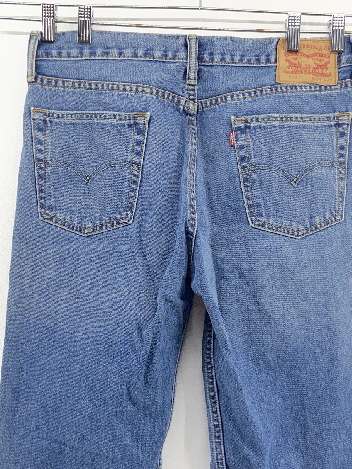Levis 514 Men’s Medium Wash Work Jeans Size 32X 33  thumbnail 11