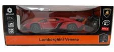 BRAHA RC Lamborghini Veneno Red 1:24 Remote Control Car with Lights NEW
