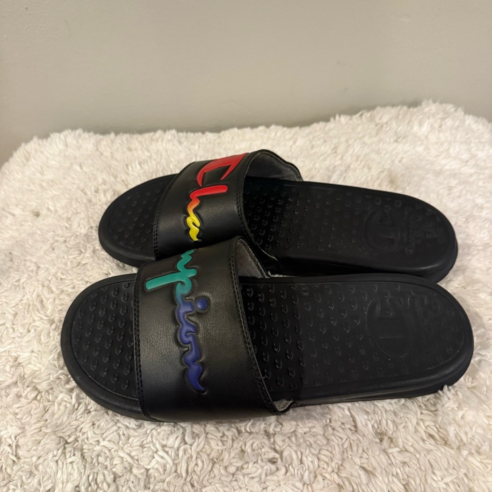 Champion Women's Super Slide Split Script Slides - image 4