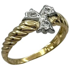 Christian Dior Ring Diamond Pt900 750 US 6 P0061902