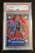 2019-20 Panini Chronicles Ja Morant Crusade Rookie Red Prizm RC /149 PSA 10