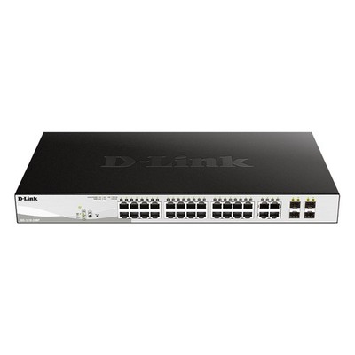 D-Link DGS-1210-28MP Smart+ Managed Switch [24x Gigabit Ethernet Max PoE+, 4x Gb