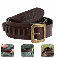 TOURBON Retro Leather .44/.45mag Cartridges Belt Ammo Holder Holster Carry Belt