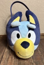Bluey Cartoon Basket Bucket Bag Easter Halloween Costume Blue Inner Lining