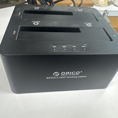 Orico Dual Bay Hard Drive Dock 6629 SATA3.0 HDD Docking Station Used  Tested